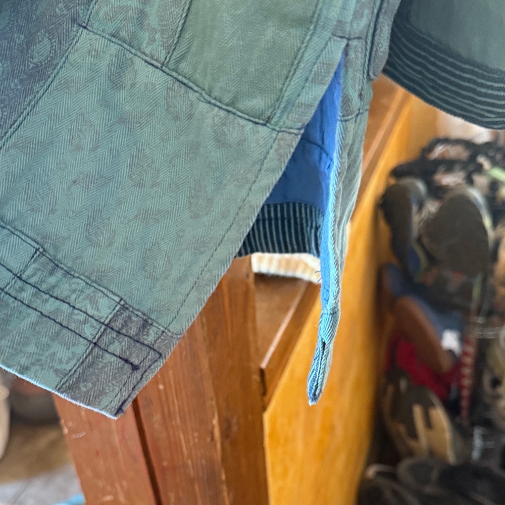 We The Free Blue Patchwork Denim Jacket - image 7